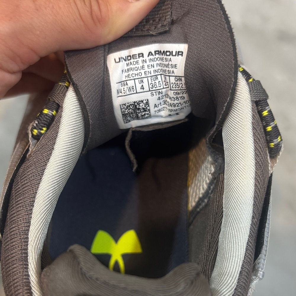 Under Armour Kids' Cream and Brown Sneakers - Picture 4 of 4